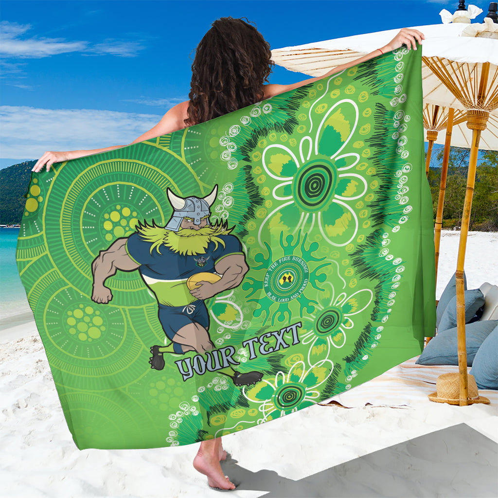 Personalised Raiders NAIDOC Week 2024 Sarong Aboriginal Fire Burning Sparks