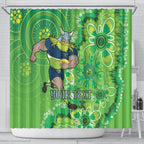 Personalised Raiders NAIDOC Week 2024 Shower Curtain Aboriginal Fire Burning Sparks