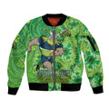 Personalised Raiders NAIDOC Week 2024 Sleeve Zip Bomber Jacket Aboriginal Fire Burning Sparks
