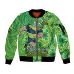 Personalised Raiders NAIDOC Week 2024 Sleeve Zip Bomber Jacket Aboriginal Fire Burning Sparks