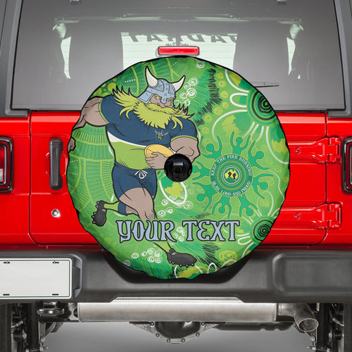 Personalised Raiders NAIDOC Week 2024 Spare Tire Cover Aboriginal Fire Burning Sparks