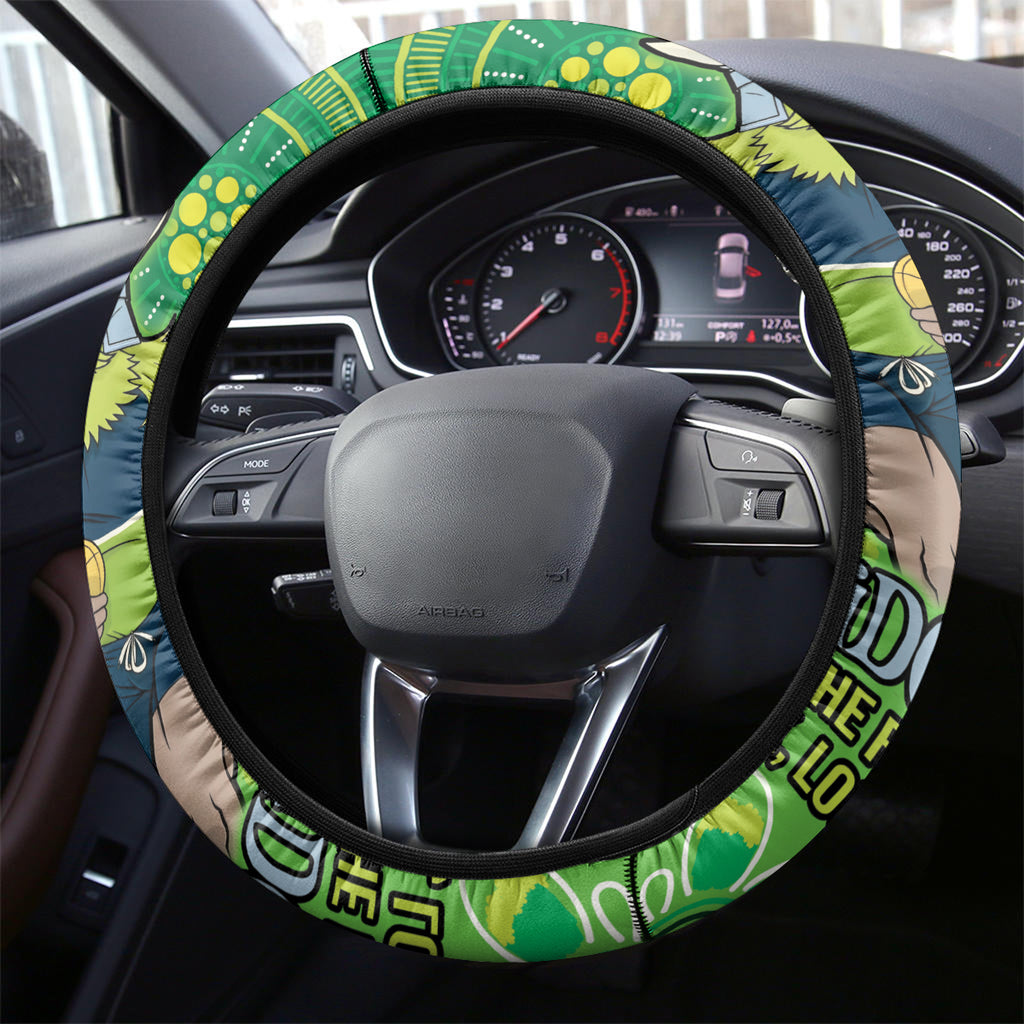 Raiders NAIDOC Week 2024 Steering Wheel Cover Aboriginal Fire Burning Sparks