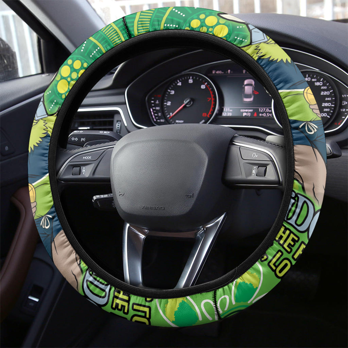 Raiders NAIDOC Week 2024 Steering Wheel Cover Aboriginal Fire Burning Sparks