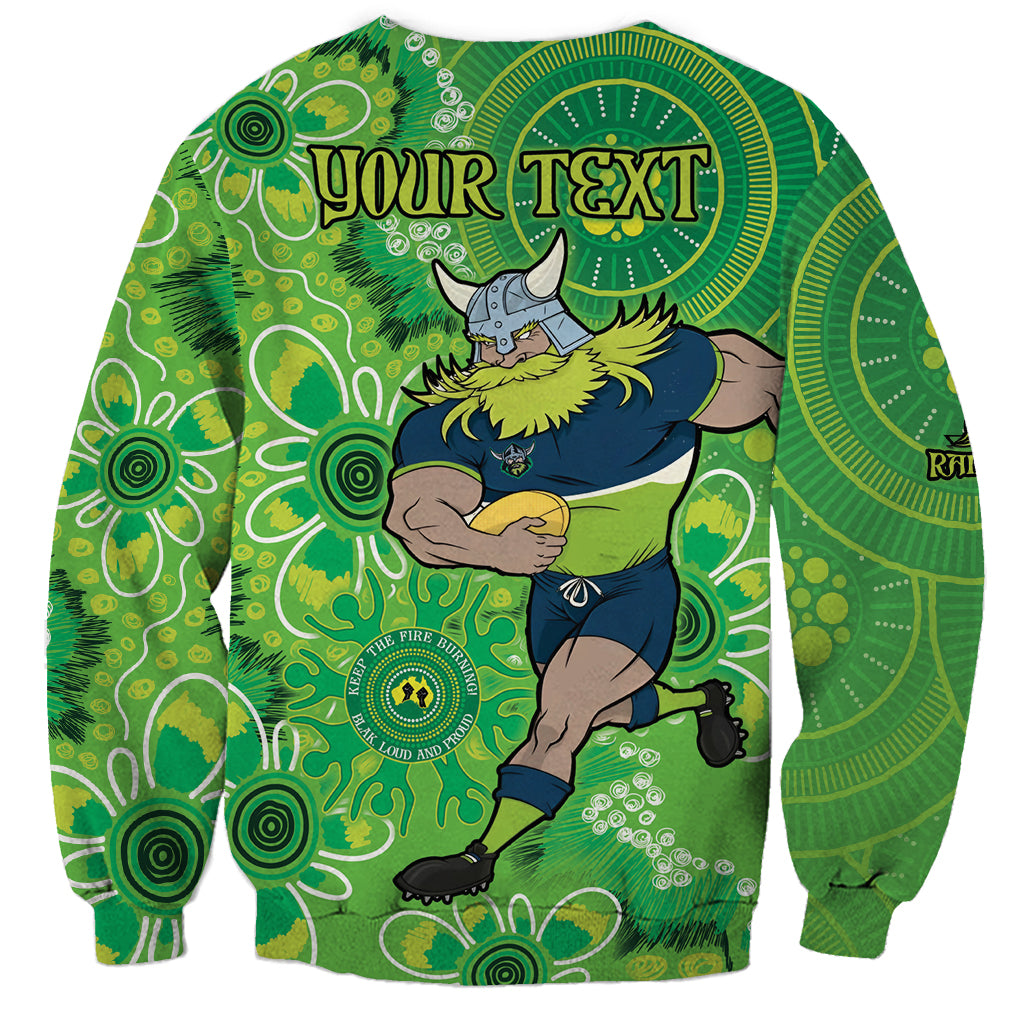 Personalised Raiders NAIDOC Week 2024 Sweatshirt Aboriginal Fire Burning Sparks