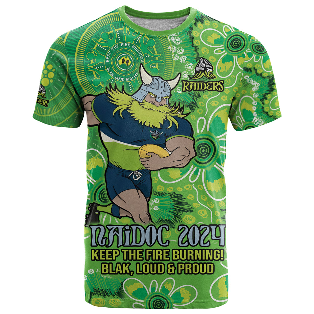 Personalised Raiders NAIDOC Week 2024 T Shirt Aboriginal Fire Burning Sparks