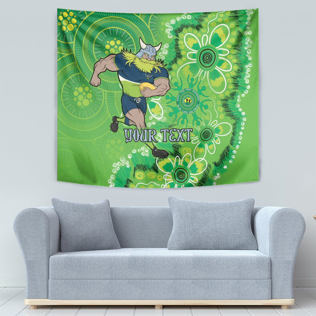 Personalised Raiders NAIDOC Week 2024 Tapestry Aboriginal Fire Burning Sparks