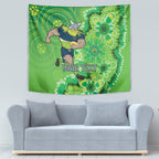 Personalised Raiders NAIDOC Week 2024 Tapestry Aboriginal Fire Burning Sparks