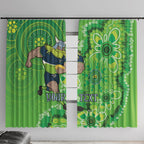 Personalised Raiders NAIDOC Week 2024 Window Curtain Aboriginal Fire Burning Sparks