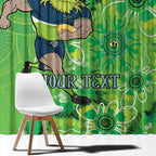 Personalised Raiders NAIDOC Week 2024 Window Curtain Aboriginal Fire Burning Sparks