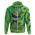 Personalised Raiders NAIDOC Week 2024 Zip Hoodie Aboriginal Fire Burning Sparks