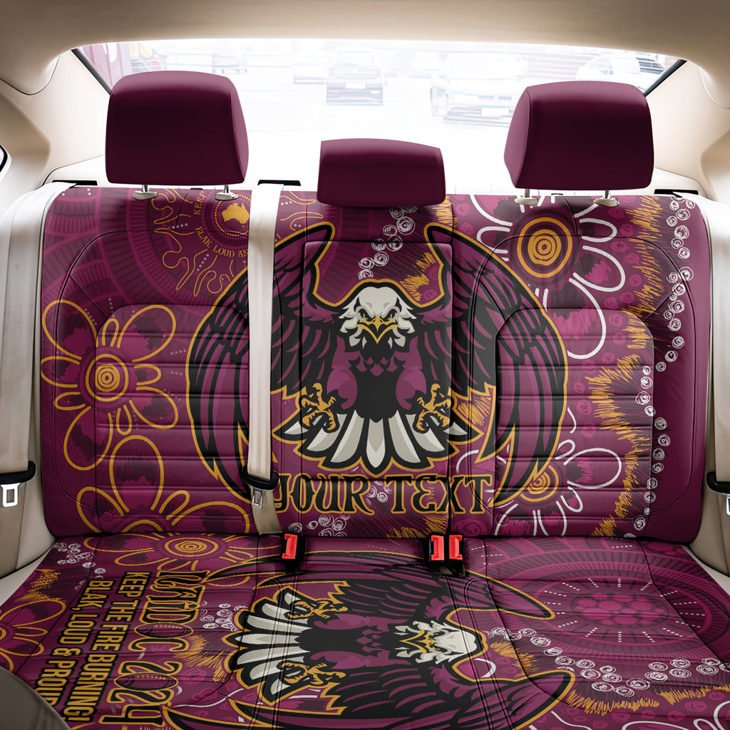 Personalised Sea Eagles NAIDOC Week 2024 Back Car Seat Cover Aboriginal Fire Burning Sparks