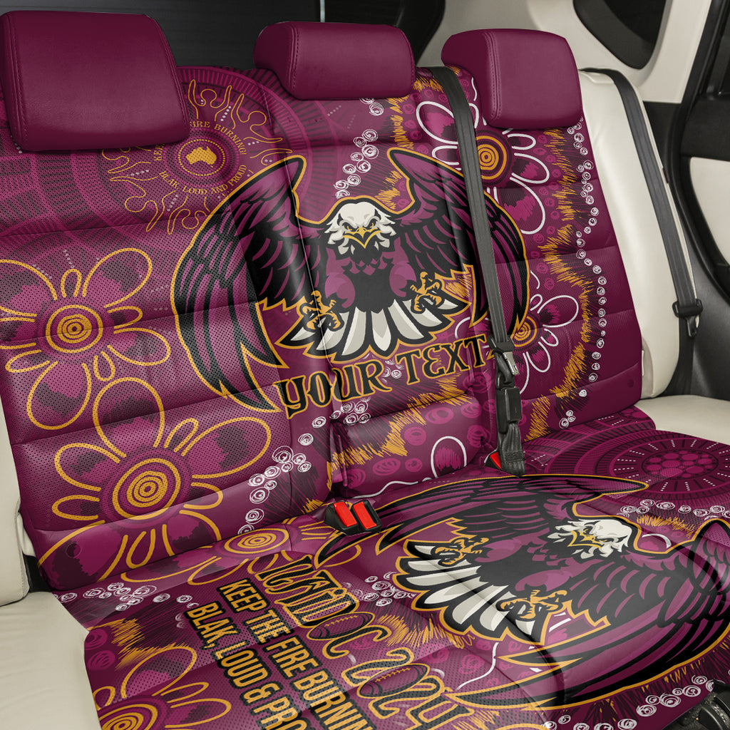 Personalised Sea Eagles NAIDOC Week 2024 Back Car Seat Cover Aboriginal Fire Burning Sparks