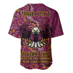 Personalised Sea Eagles NAIDOC Week 2024 Baseball Jersey Aboriginal Fire Burning Sparks