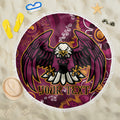 Personalised Sea Eagles NAIDOC Week 2024 Beach Blanket Aboriginal Fire Burning Sparks