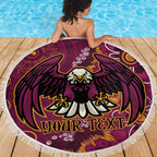 Personalised Sea Eagles NAIDOC Week 2024 Beach Blanket Aboriginal Fire Burning Sparks