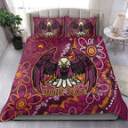 Personalised Sea Eagles NAIDOC Week 2024 Bedding Set Aboriginal Fire Burning Sparks