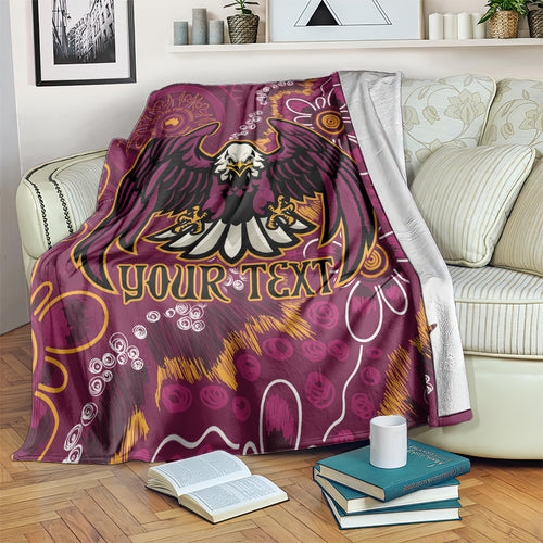 Personalised Sea Eagles NAIDOC Week 2024 Blanket Aboriginal Fire Burning Sparks