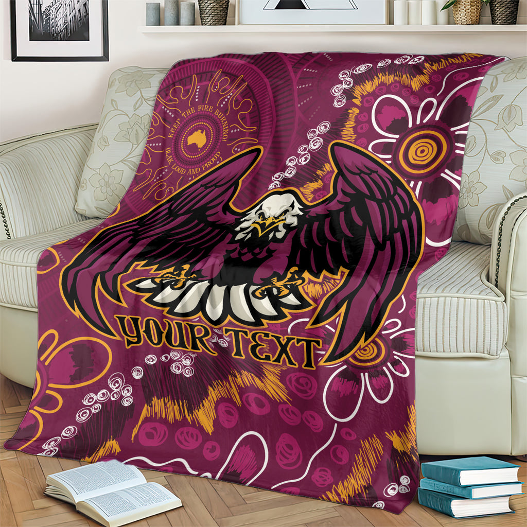 Personalised Sea Eagles NAIDOC Week 2024 Blanket Aboriginal Fire Burning Sparks