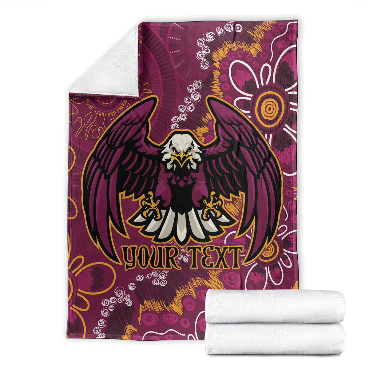 Personalised Sea Eagles NAIDOC Week 2024 Blanket Aboriginal Fire Burning Sparks