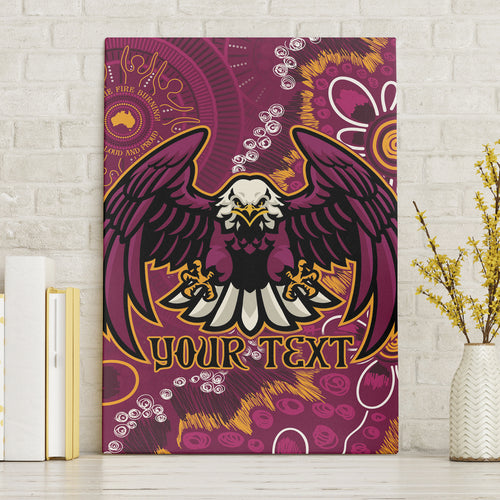 Personalised Sea Eagles NAIDOC Week 2024 Canvas Wall Art Aboriginal Fire Burning Sparks