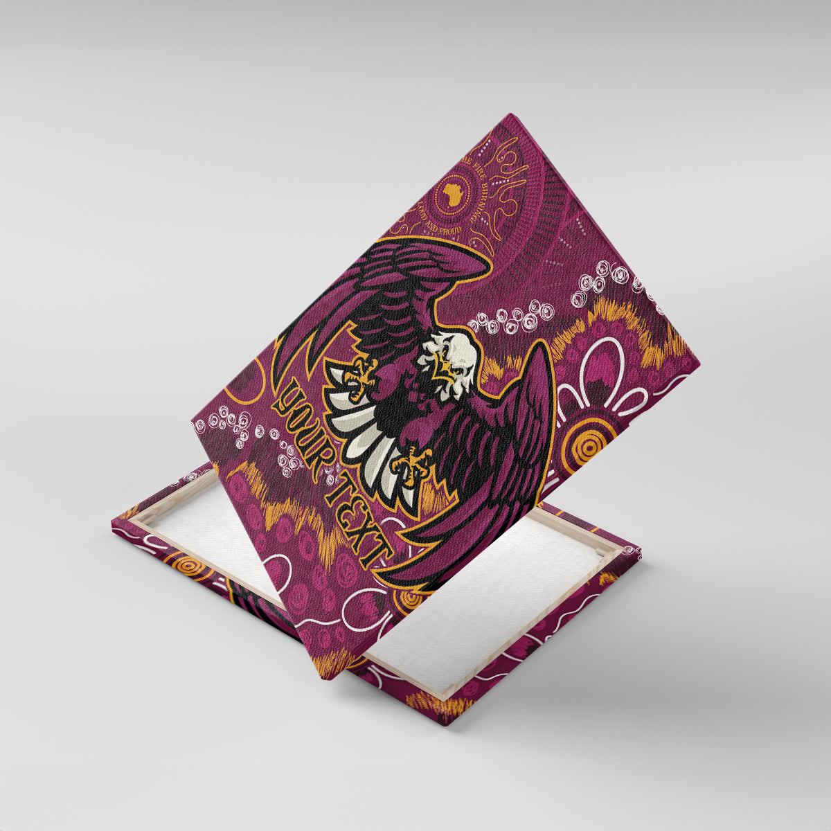Personalised Sea Eagles NAIDOC Week 2024 Canvas Wall Art Aboriginal Fire Burning Sparks
