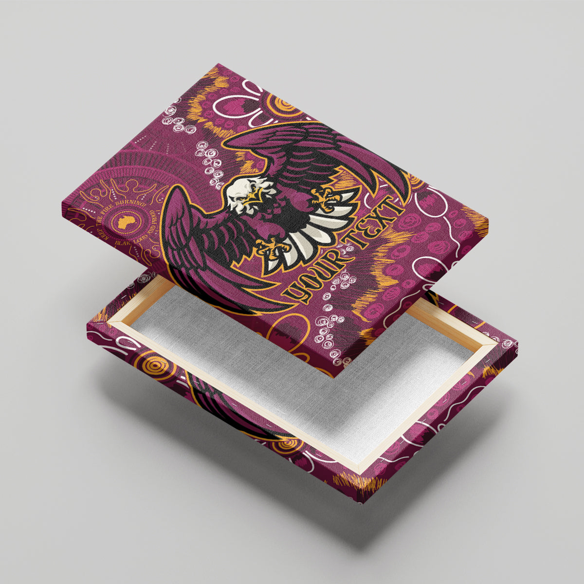 Personalised Sea Eagles NAIDOC Week 2024 Canvas Wall Art Aboriginal Fire Burning Sparks