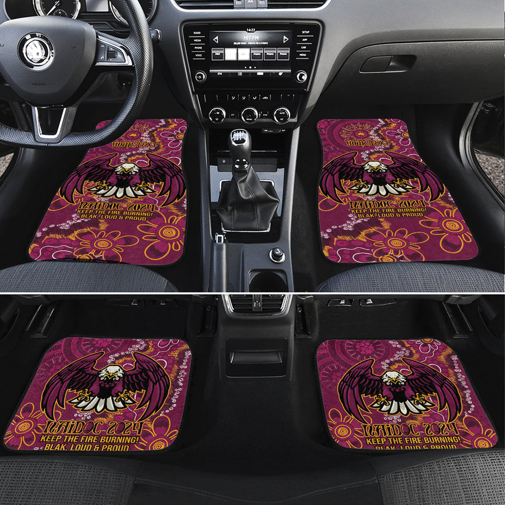 Personalised Sea Eagles NAIDOC Week 2024 Car Mats Aboriginal Fire Burning Sparks