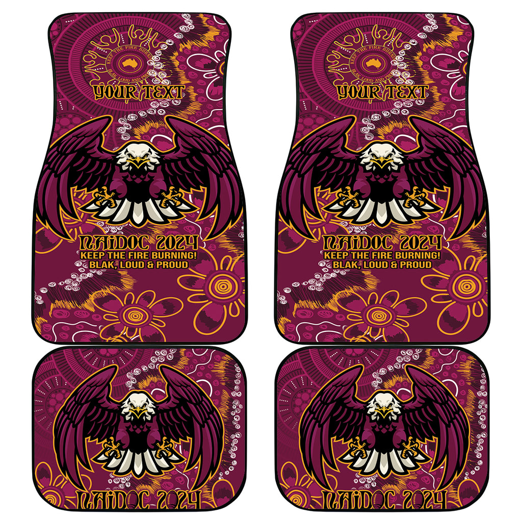 Personalised Sea Eagles NAIDOC Week 2024 Car Mats Aboriginal Fire Burning Sparks