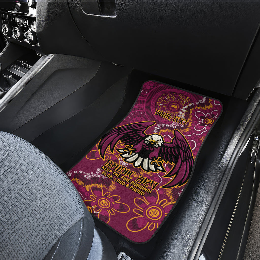 Personalised Sea Eagles NAIDOC Week 2024 Car Mats Aboriginal Fire Burning Sparks