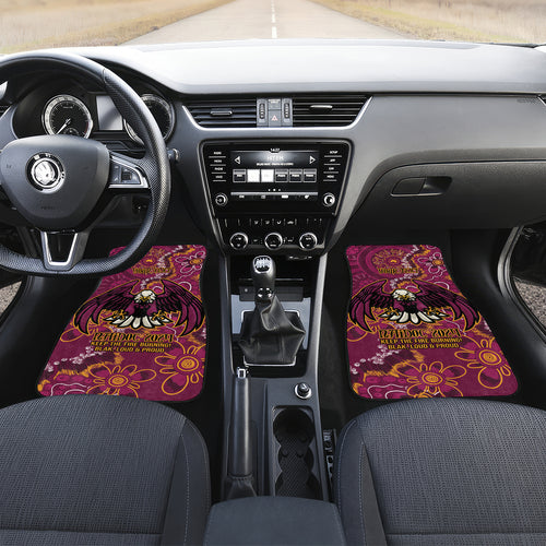 Personalised Sea Eagles NAIDOC Week 2024 Car Mats Aboriginal Fire Burning Sparks