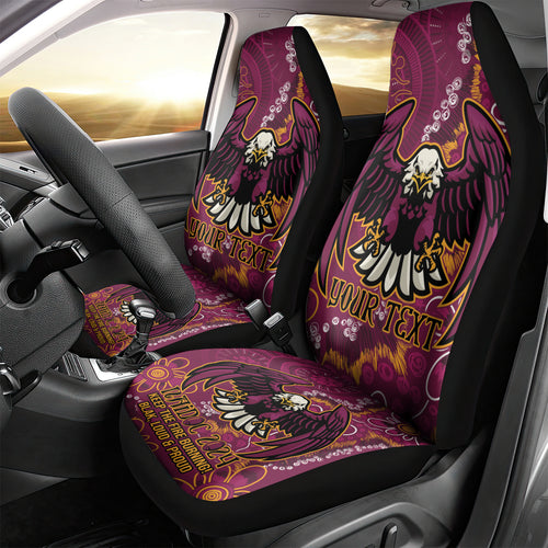 Personalised Sea Eagles NAIDOC Week 2024 Car Seat Cover Aboriginal Fire Burning Sparks