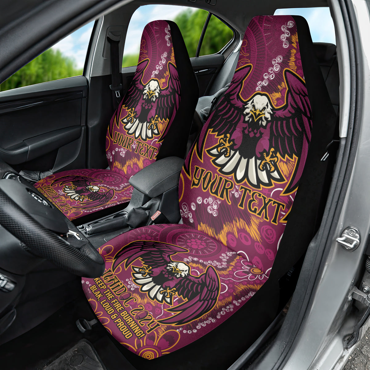 Personalised Sea Eagles NAIDOC Week 2024 Car Seat Cover Aboriginal Fire Burning Sparks