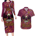 Personalised Sea Eagles NAIDOC Week 2024 Couples Matching Long Sleeve Bodycon Dress and Hawaiian Shirt Aboriginal Fire Burning Sparks