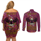 Personalised Sea Eagles NAIDOC Week 2024 Couples Matching Off Shoulder Short Dress and Long Sleeve Button Shirt Aboriginal Fire Burning Sparks