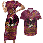 Personalised Sea Eagles NAIDOC Week 2024 Couples Matching Short Sleeve Bodycon Dress and Hawaiian Shirt Aboriginal Fire Burning Sparks