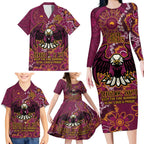Personalised Sea Eagles NAIDOC Week 2024 Family Matching Long Sleeve Bodycon Dress and Hawaiian Shirt Aboriginal Fire Burning Sparks