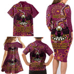 Personalised Sea Eagles NAIDOC Week 2024 Family Matching Long Sleeve Bodycon Dress and Hawaiian Shirt Aboriginal Fire Burning Sparks