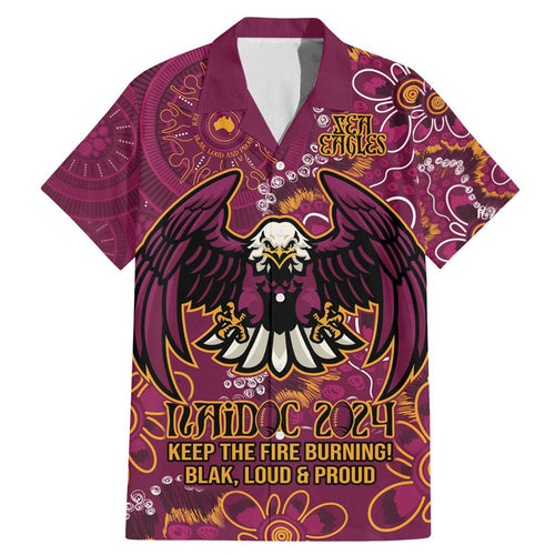 Personalised Sea Eagles NAIDOC Week 2024 Family Matching Mermaid Dress and Hawaiian Shirt Aboriginal Fire Burning Sparks