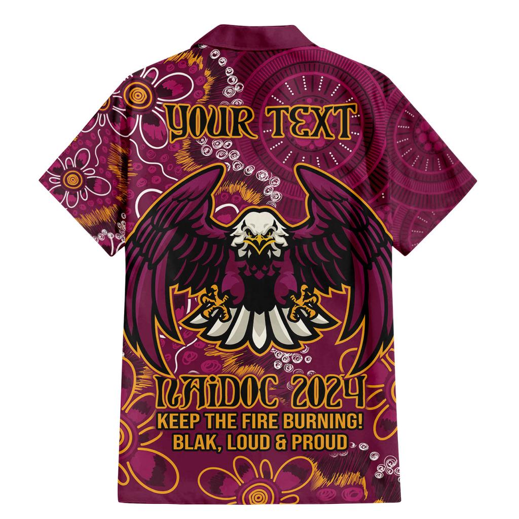 Personalised Sea Eagles NAIDOC Week 2024 Family Matching Mermaid Dress and Hawaiian Shirt Aboriginal Fire Burning Sparks
