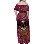 Personalised Sea Eagles NAIDOC Week 2024 Family Matching Off Shoulder Maxi Dress and Hawaiian Shirt Aboriginal Fire Burning Sparks