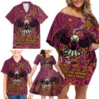 Personalised Sea Eagles NAIDOC Week 2024 Family Matching Off Shoulder Short Dress and Hawaiian Shirt Aboriginal Fire Burning Sparks