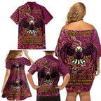Personalised Sea Eagles NAIDOC Week 2024 Family Matching Off Shoulder Short Dress and Hawaiian Shirt Aboriginal Fire Burning Sparks