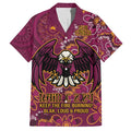 Personalised Sea Eagles NAIDOC Week 2024 Family Matching Off Shoulder Short Dress and Hawaiian Shirt Aboriginal Fire Burning Sparks