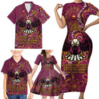 Personalised Sea Eagles NAIDOC Week 2024 Family Matching Short Sleeve Bodycon Dress and Hawaiian Shirt Aboriginal Fire Burning Sparks