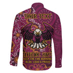Personalised Sea Eagles NAIDOC Week 2024 Family Matching Short Sleeve Bodycon Dress and Hawaiian Shirt Aboriginal Fire Burning Sparks