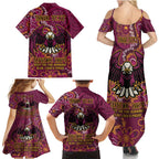 Personalised Sea Eagles NAIDOC Week 2024 Family Matching Summer Maxi Dress and Hawaiian Shirt Aboriginal Fire Burning Sparks