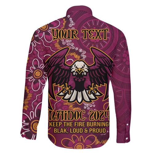 Personalised Sea Eagles NAIDOC Week 2024 Family Matching Tank Maxi Dress and Hawaiian Shirt Aboriginal Fire Burning Sparks