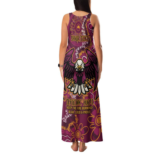 Personalised Sea Eagles NAIDOC Week 2024 Family Matching Tank Maxi Dress and Hawaiian Shirt Aboriginal Fire Burning Sparks