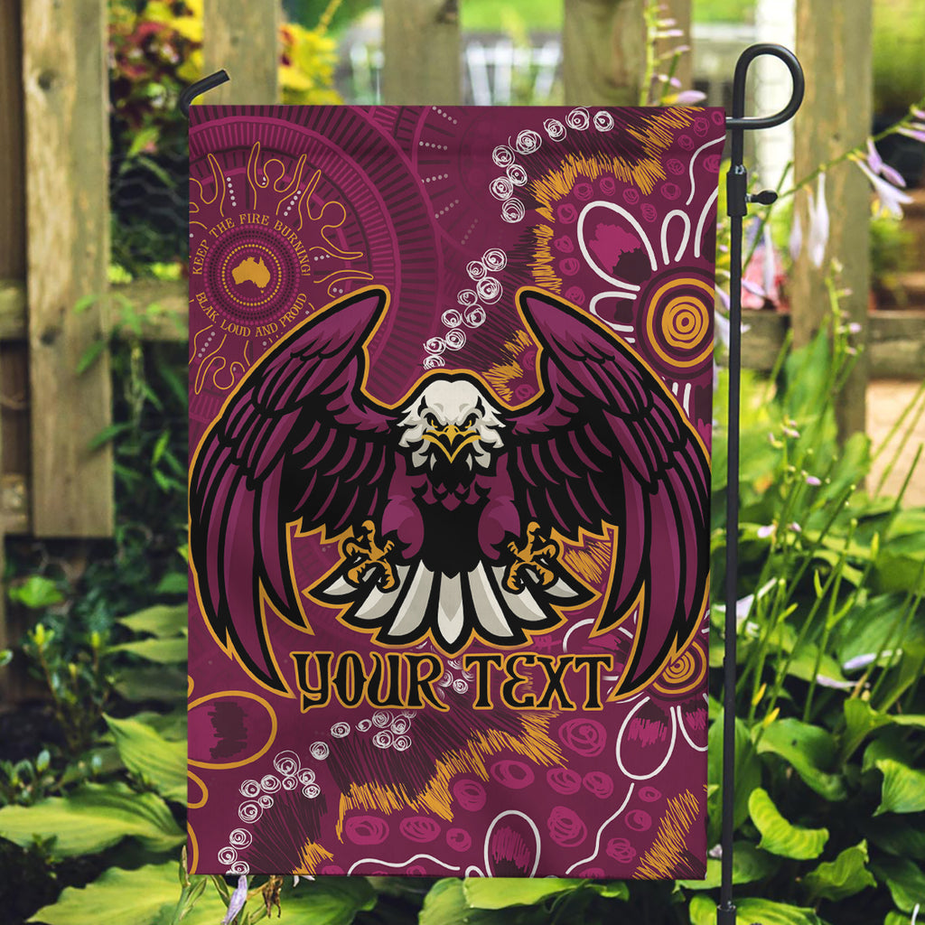 Personalised Sea Eagles NAIDOC Week 2024 Garden Flag Aboriginal Fire Burning Sparks