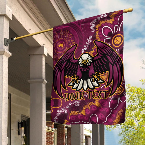 Personalised Sea Eagles NAIDOC Week 2024 Garden Flag Aboriginal Fire Burning Sparks